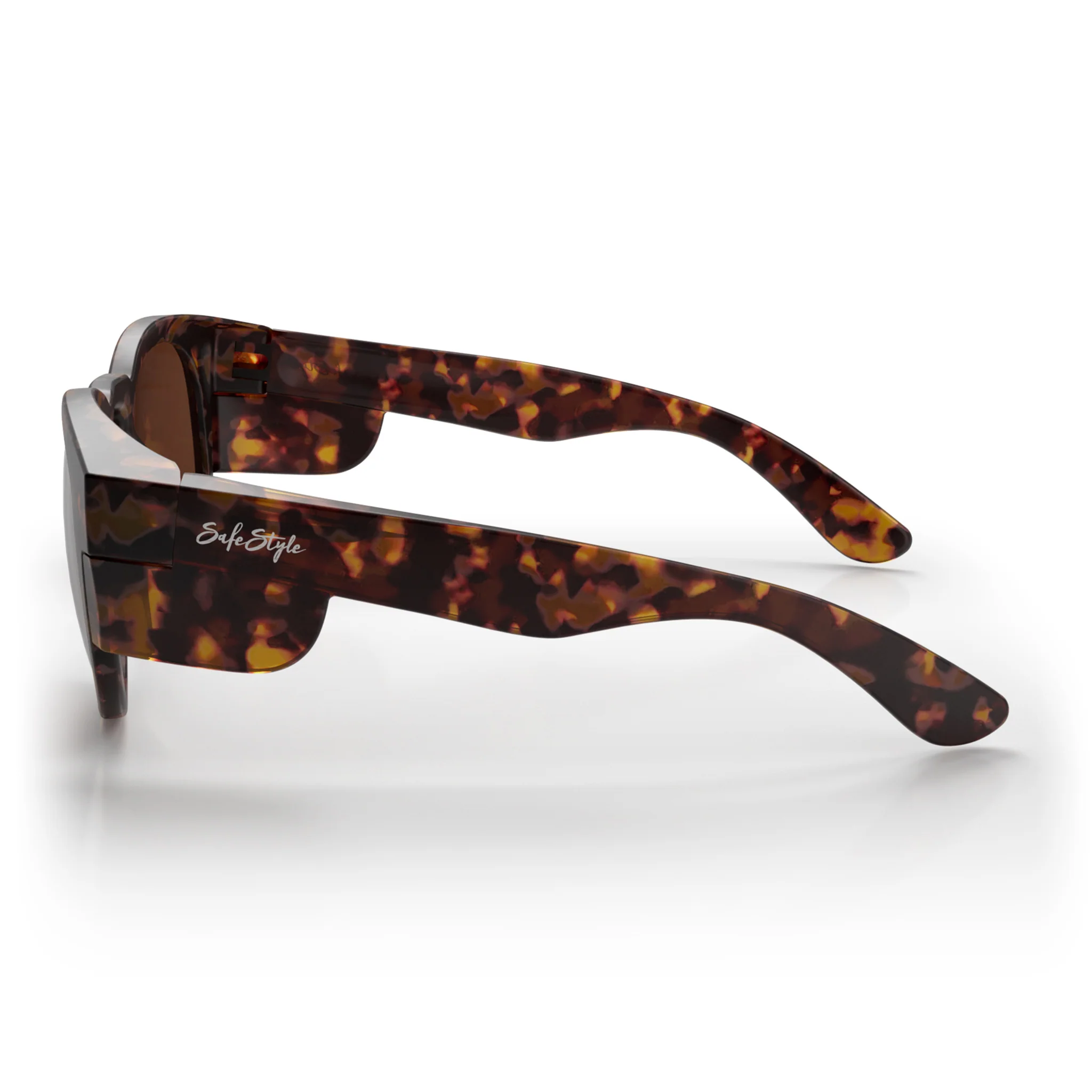 Cruisers Matte Brown Tort Frame Brown Polarised Lens Safety Glasses - Image 3